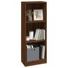 vidaXL 3-Tier Book Cabinet Brown Oak 40x24x109 cm Engineered Wood