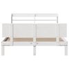 vidaXL Bed Frame with Headboard without Mattress White 135x190 cm Double