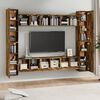 vidaXL 10 Piece TV Cabinet Set Smoked Oak Engineered Wood