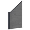 vidaXL Fence Set 95 x 180 cm WPC and Aluminium Grey