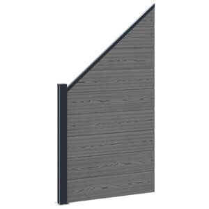 vidaXL Fence Set 95 x 180 cm WPC and Aluminium Grey