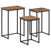 vidaXL Nesting Coffee Tables 3 pcs Solid Wood Teak
