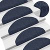 vidaXL Stair Mats Self-adhesive 30 pcs 65x21x4 cm Blue Half Round Large
