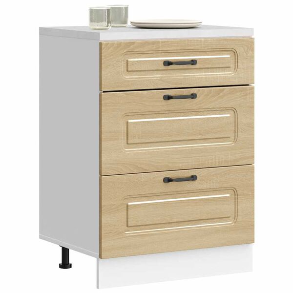 vidaXL Kitchen Base Cabinet Kalmar Sonoma Oak Engineered Wood