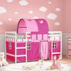 vidaXL Kids' Loft Bed with Tunnel without Mattress Pink 90x200cm