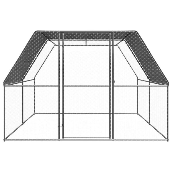 vidaXL Chicken Cage 3x4x2 m Galvanised Steel