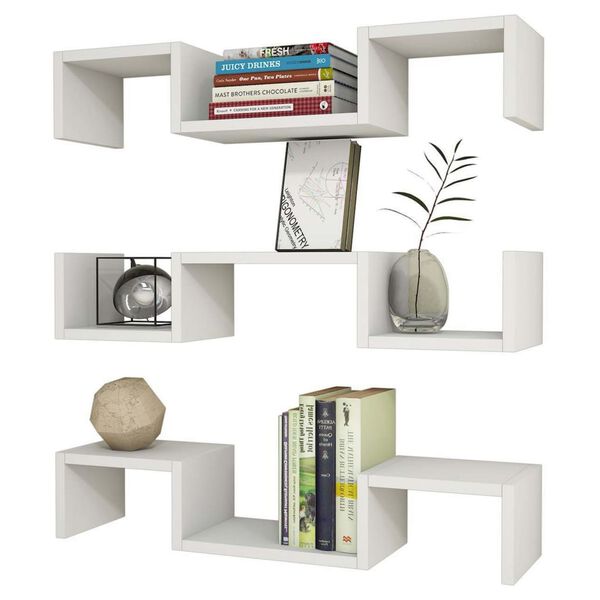 Homemania Wall Shelf Elegant 74.2x22x16.8cm White