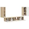 vidaXL TV Cabinet Set 4 pcs Sonoma Oak Engineered Wood