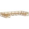vidaXL Outdoor Sofa Set 10 pcs White Solid Acacia Wood