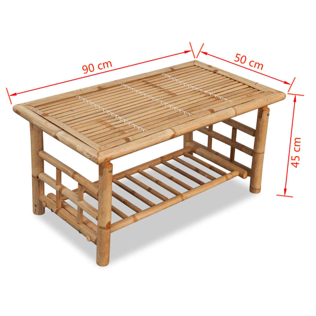 Bamboo wood shop table