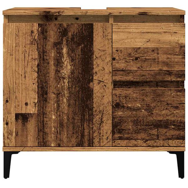 vidaXL Sink Cabinet Old Wood 65x33x60 cm Engineered Wood