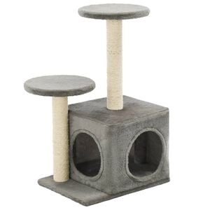 vidaXL Cat Tree with Sisal Scratching Posts 60 cm Grey