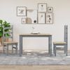 vidaXL Dining Table Panama Grey 112x60x75 cm Solid Wood Pine