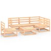 vidaXL 6 Piece Garden Lounge Set Solid Wood Pine