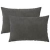 vidaXL Cushion Cover 2 pcs HEERLEN Dark Grey 50 x 80 cm Velvet