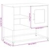 vidaXL TV Cabinet Pink 68x39x60.5 cm Steel