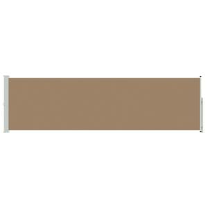 vidaXL Retractable Side Awning Taupe 600 x 160 cm Polyester