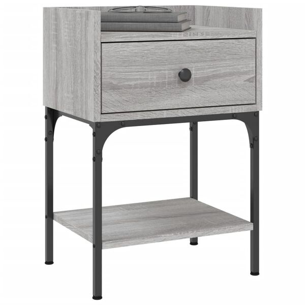 vidaXL Bedside Tables 2 pcs Grey Sonoma 40.5x31x60 cm Engineered Wood