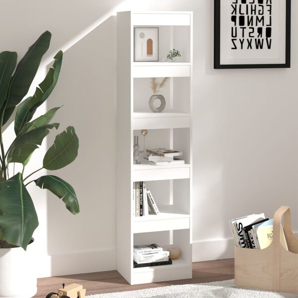 vidaXL Book Cabinet/Room Divider White 40x30x166 cm