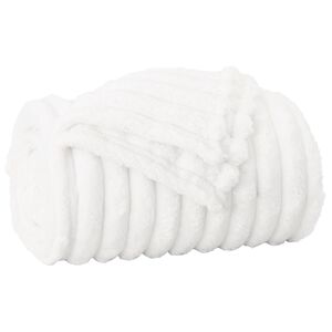 vidaXL Throw Blanket White 150 x 130 cm Fleece