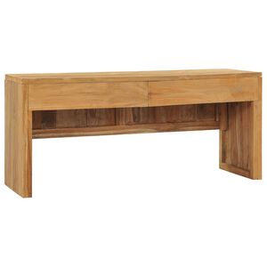 vidaXL TV Cabinet | Natural Teak | Solid Teak Wood | Medium | TV Cabinet