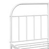 vidaXL Metal Bed Frame without Mattress with Footboard White 183x213cm