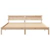 vidaXL Bed Frame with Headboard Brown 180 x 200 cm Solid Pine Wood
