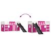 vidaXL Bunk Bed without Mattress with Slide and Curtains Pink 90x190 cm Single