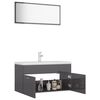vidaXL Bathroom Furniture Set High Gloss Grey Engineered Wood