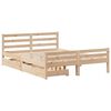 vidaXL Bed Frame without Mattress 150x200 cm King Size Solid Wood Pine