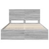 vidaXL Bed Frame with Headboard Grey Sonoma 150 x 200 cm Engineer Wood