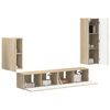 vidaXL TV Cabinet Set Wall-mounted 4 pcs Sonoma Oak Engineered Wood