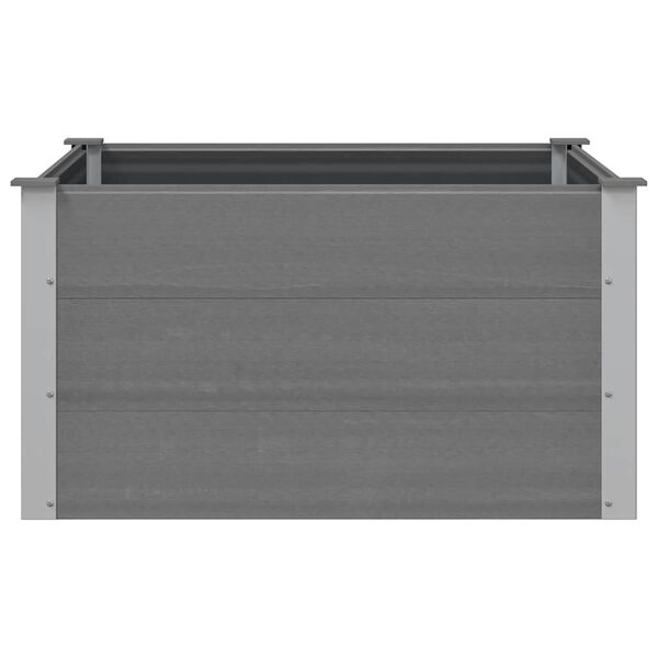 vidaXL Garden Raised Bed WPC 100x100x54 cm Grey