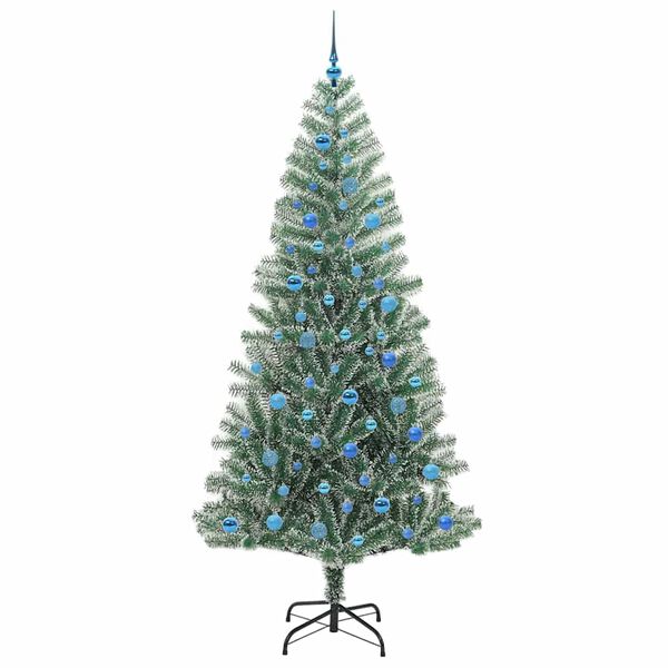 vidaXL Artificial Christmas Tree Snow Flocked with LED Light 240 cm