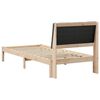 vidaXL Bed frame Brown and dark grey 90 x 190 cm Solid pine wood