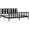 vidaXL Bed Frame without Mattress Black 200x200 cm Solid Wood Pine