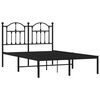 vidaXL Metal Bed Frame without Mattress with Headboard Black 120x190cm