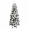 vidaXL Artificial Christmas Tree with 300 LEDs with Stand White 240 cm