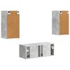 vidaXL TV Cabinet Set Wall-mounted 2 pcs Concrete Grey Engineered Wood