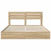 vidaXL Storage Bed with Drawer Sonoma Oak 180 x 200 cm Engineered Wood