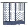 vidaXL Raised Bed with Trellis and Roof Grey 164 x 40 x 123 cm PP