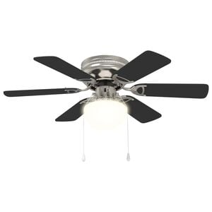 vidaXL Ceiling Fan with Light &Oslash; 82 cm Black
