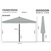 Madison Garden Parasol Lanzarote 250 cm Round Aqua