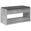vidaXL Hall Bench with Cushion Concrete Grey 83 x 38 x 45 cm