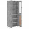 vidaXL Highboard Concrete Grey 69.5x34x180 cm Engineered Wood