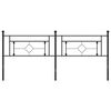 vidaXL Metal Headboard Black 200 cm