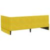 vidaXL Corner Bed Frame with Headboard Yellow 100 cm x 200 cm Velvet