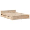 vidaXL Bed Frame without Mattress 120x190 cm Small Double Solid Wood Pine