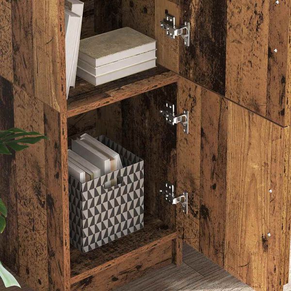 vidaXL Desk 2 pcs Old Wood