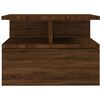vidaXL Floating Nightstand Brown Oak 40x31x27 cm Engineered Wood